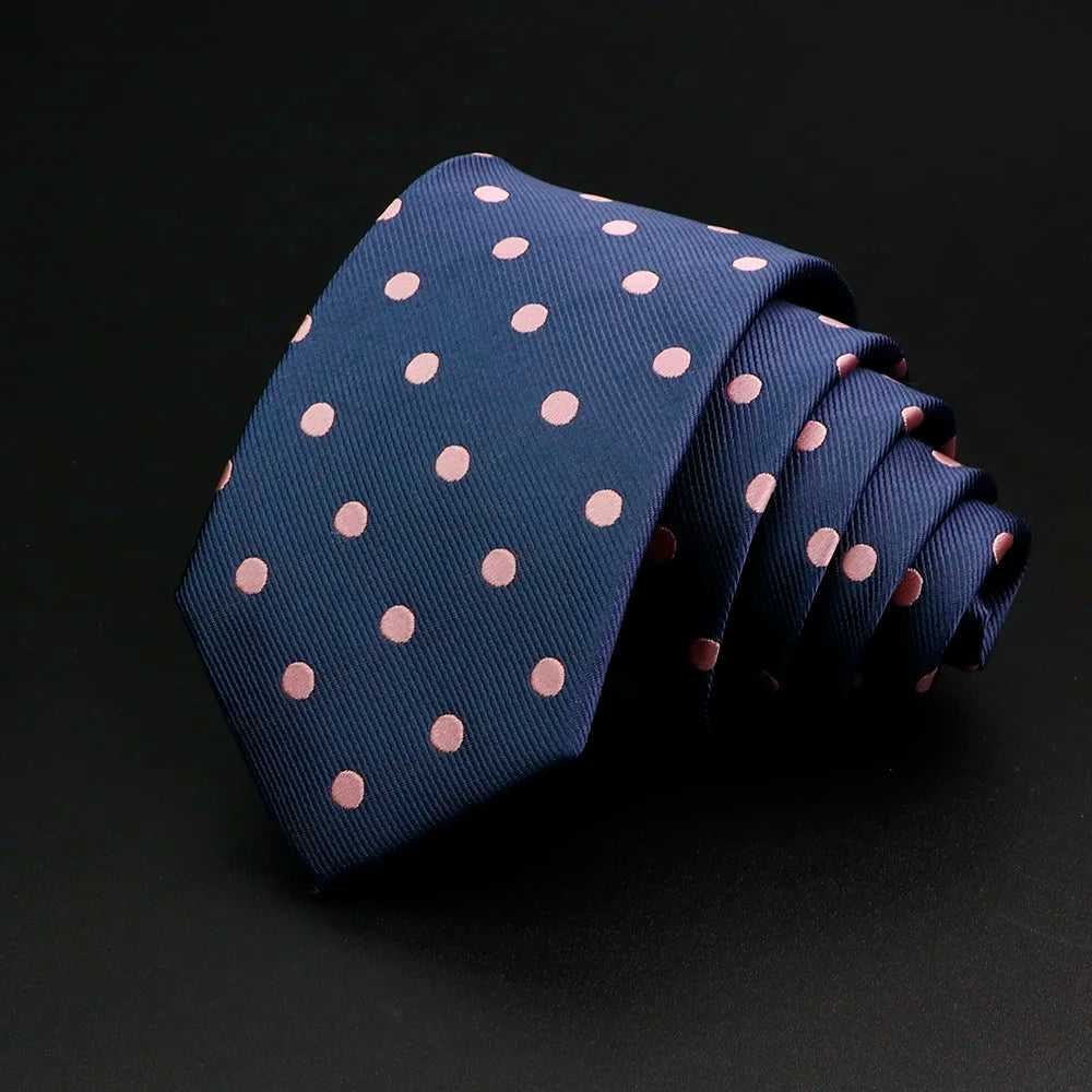 Classic Stripe Mens Tie - Jacquard Necktie in Red Blue Green for Daily Wear and Weddings - ZOOMNSTORE