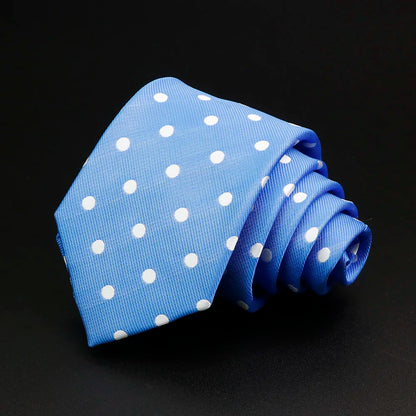 Classic Stripe Mens Tie - Jacquard Necktie in Red Blue Green for Daily Wear and Weddings - ZOOMNSTORE