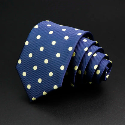 Classic Stripe Mens Tie - Jacquard Necktie in Red Blue Green for Daily Wear and Weddings - ZOOMNSTORE