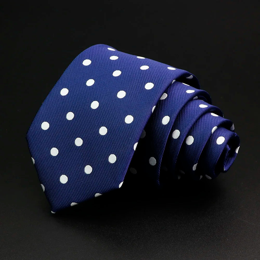 Classic Stripe Mens Tie - Jacquard Necktie in Red Blue Green for Daily Wear and Weddings - ZOOMNSTORE