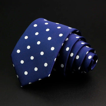 Classic Stripe Mens Tie - Jacquard Necktie in Red Blue Green for Daily Wear and Weddings - ZOOMNSTORE