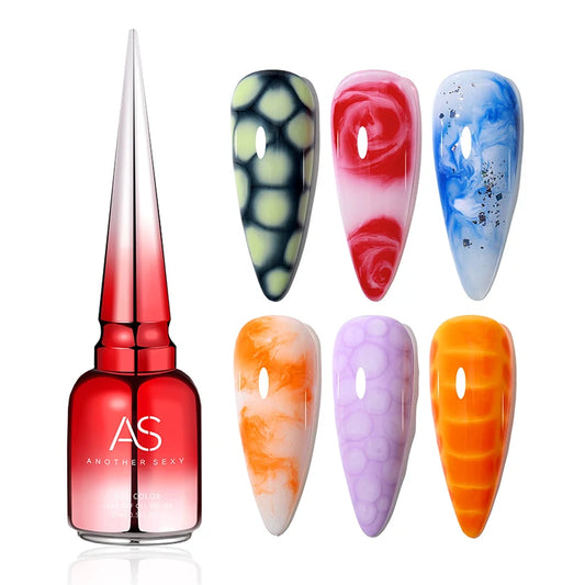 Blooming Gel Polish - 15ml UV LED Soak Off Nail Art Varnish for Marble Effect - ZOOMNSTORE
