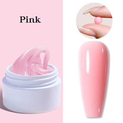Clear Non-Stick Nail Extension Gel - 3D Sculpting Milky Jelly UVLED Hard Gel - ZOOMNSTORE