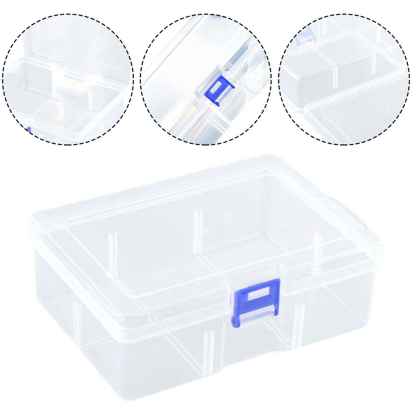 Clear Plastic Storage Box - Waterproof Dustproof Tool Organizer for Screwdrivers and Bits - ZOOMNSTORE