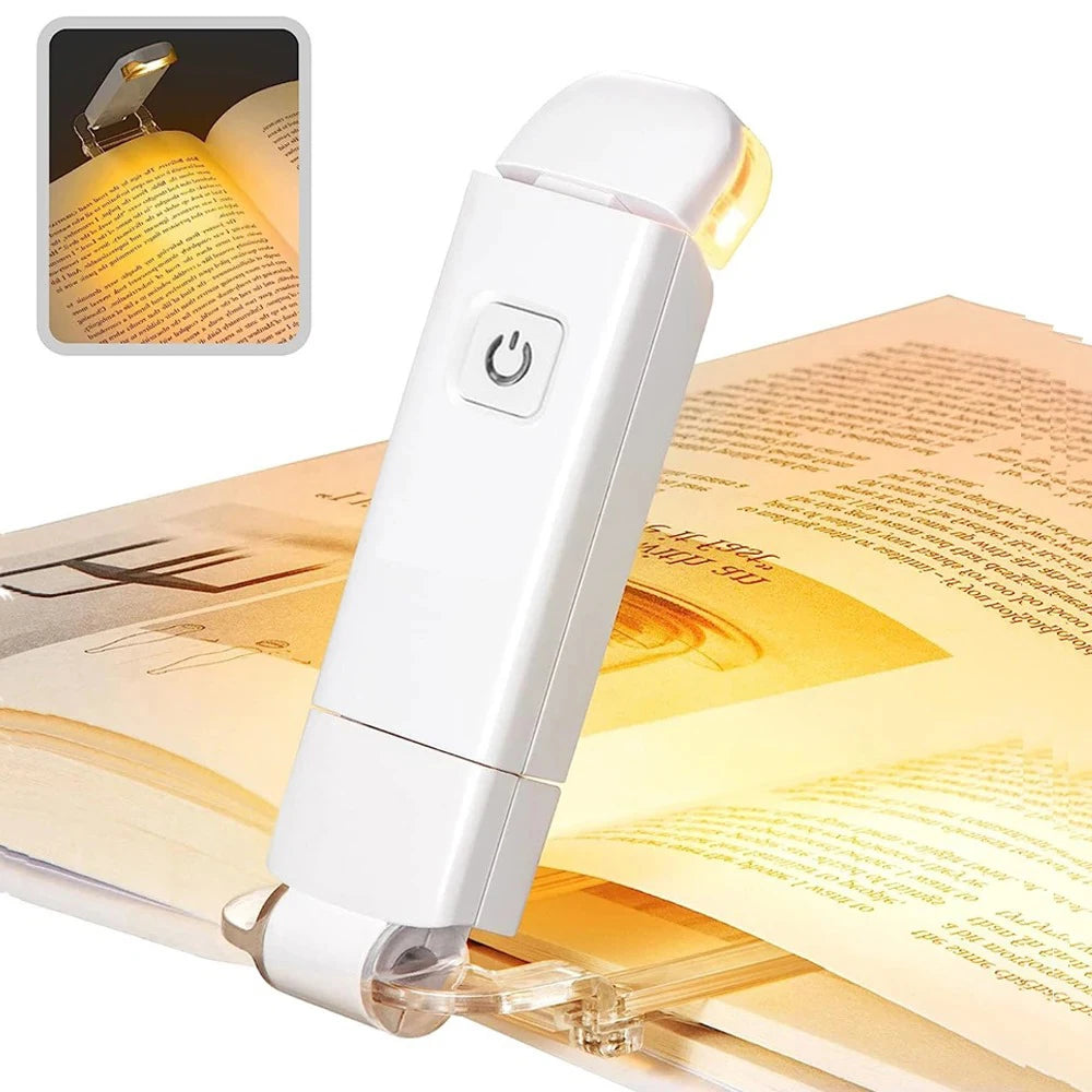 Clip On Book Light - USB Rechargeable LED Reading Lamp With Adjustable Brightness - ZOOMNSTORE