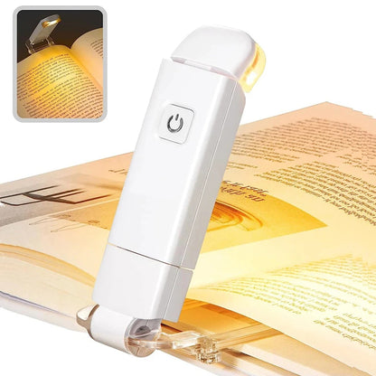 Clip On Book Light - USB Rechargeable LED Reading Lamp With Adjustable Brightness - ZOOMNSTORE