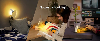 Clip On Book Light - USB Rechargeable LED Reading Lamp With Adjustable Brightness - ZOOMNSTORE