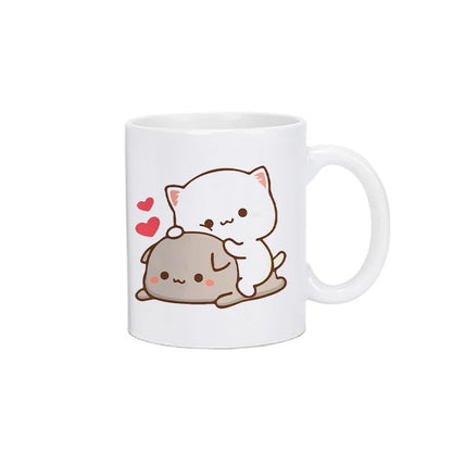 Coffee Milk Cup - Panda Bear Mocha Cat Ceramic Mug | Kawaii Drinkware Gift - ZOOMNSTORE