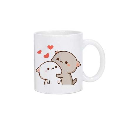 Coffee Milk Cup - Panda Bear Mocha Cat Ceramic Mug | Kawaii Drinkware Gift - ZOOMNSTORE