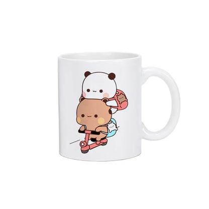 Coffee Milk Cup - Panda Bear Mocha Cat Ceramic Mug | Kawaii Drinkware Gift - ZOOMNSTORE