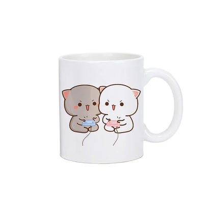 Coffee Milk Cup - Panda Bear Mocha Cat Ceramic Mug | Kawaii Drinkware Gift - ZOOMNSTORE