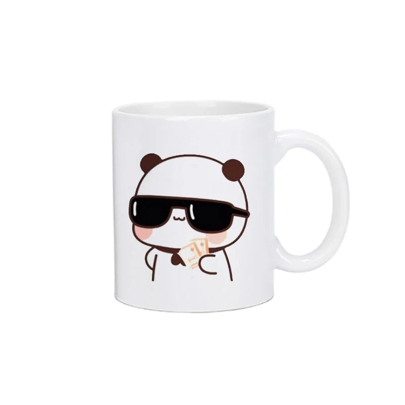 Coffee Milk Cup - Panda Bear Mocha Cat Ceramic Mug | Kawaii Drinkware Gift - ZOOMNSTORE