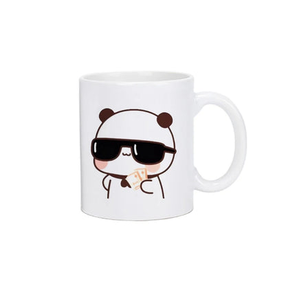 Coffee Milk Cup - Panda Bear Mocha Cat Ceramic Mug | Kawaii Drinkware Gift - ZOOMNSTORE