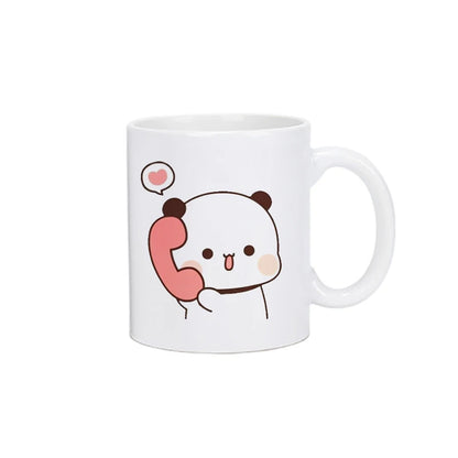 Coffee Milk Cup - Panda Bear Mocha Cat Ceramic Mug | Kawaii Drinkware Gift - ZOOMNSTORE