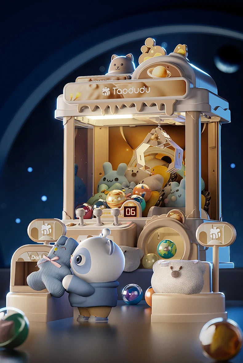 Big Size DIY Doll Machine Kids Coin Operated Play Game Mini Claw Catch Toy Crane Machines Music Doll Children Xmas Gifts Toys - ZOOMNSTORE