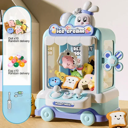 Big Size DIY Doll Machine Kids Coin Operated Play Game Mini Claw Catch Toy Crane Machines Music Doll Children Xmas Gifts Toys - ZOOMNSTORE