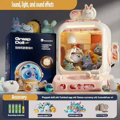 Big Size DIY Doll Machine Kids Coin Operated Play Game Mini Claw Catch Toy Crane Machines Music Doll Children Xmas Gifts Toys - ZOOMNSTORE
