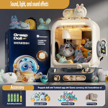 Big Size DIY Doll Machine Kids Coin Operated Play Game Mini Claw Catch Toy Crane Machines Music Doll Children Xmas Gifts Toys - ZOOMNSTORE