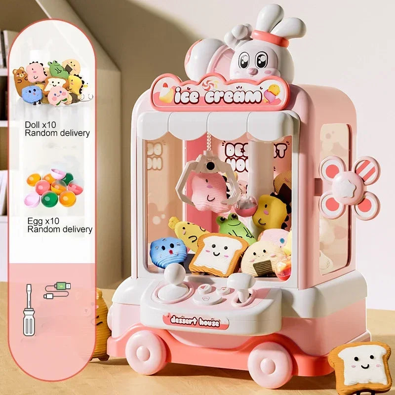 Big Size DIY Doll Machine Kids Coin Operated Play Game Mini Claw Catch Toy Crane Machines Music Doll Children Xmas Gifts Toys - ZOOMNSTORE