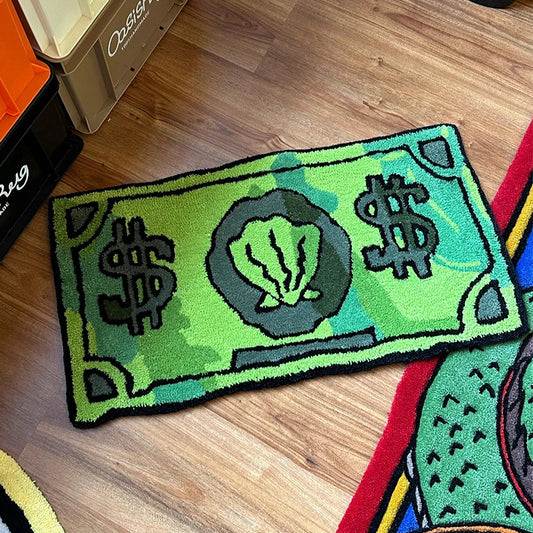 Coin Pattern Rug - Non Slip Floor Mat | Spongebob Style Decor for Bedroom & Living Room - ZOOMNSTORE
