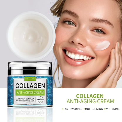 Collagen Face Cream - Hyaluronic Acid Anti-Aging Moisturizer with Pore Shrinking  Whitening Effects - ZOOMNSTORE