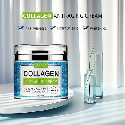 Collagen Face Cream - Hyaluronic Acid Anti-Aging Moisturizer with Pore Shrinking  Whitening Effects - ZOOMNSTORE