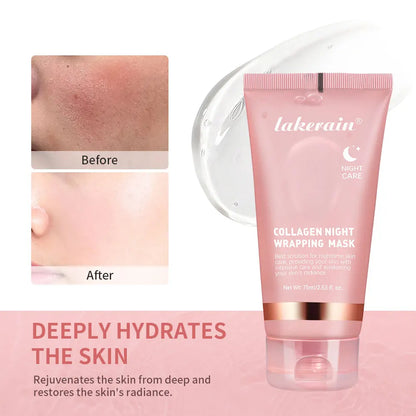 Korean Collagen Overnight Peel-Off Mask - Hydrating Night Care Cream 75ml - ZOOMNSTORE