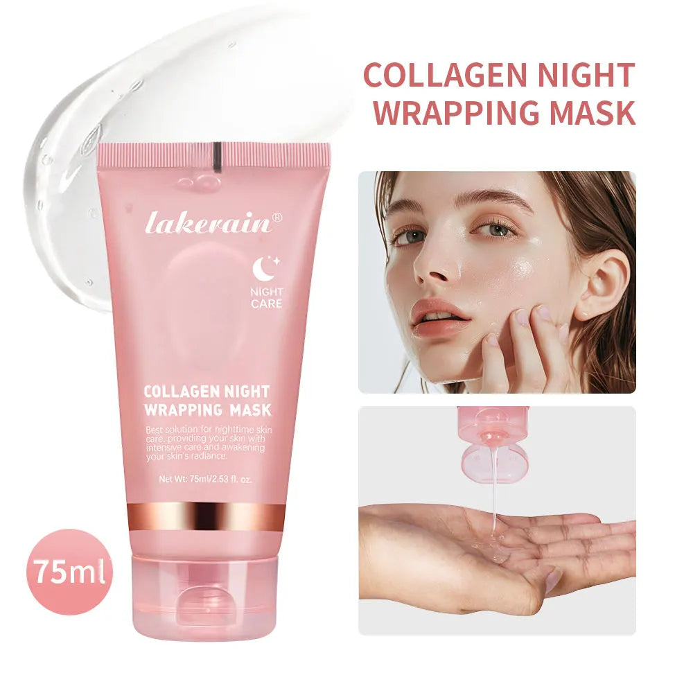 Korean Collagen Overnight Peel-Off Mask - Hydrating Night Care Cream 75ml - ZOOMNSTORE