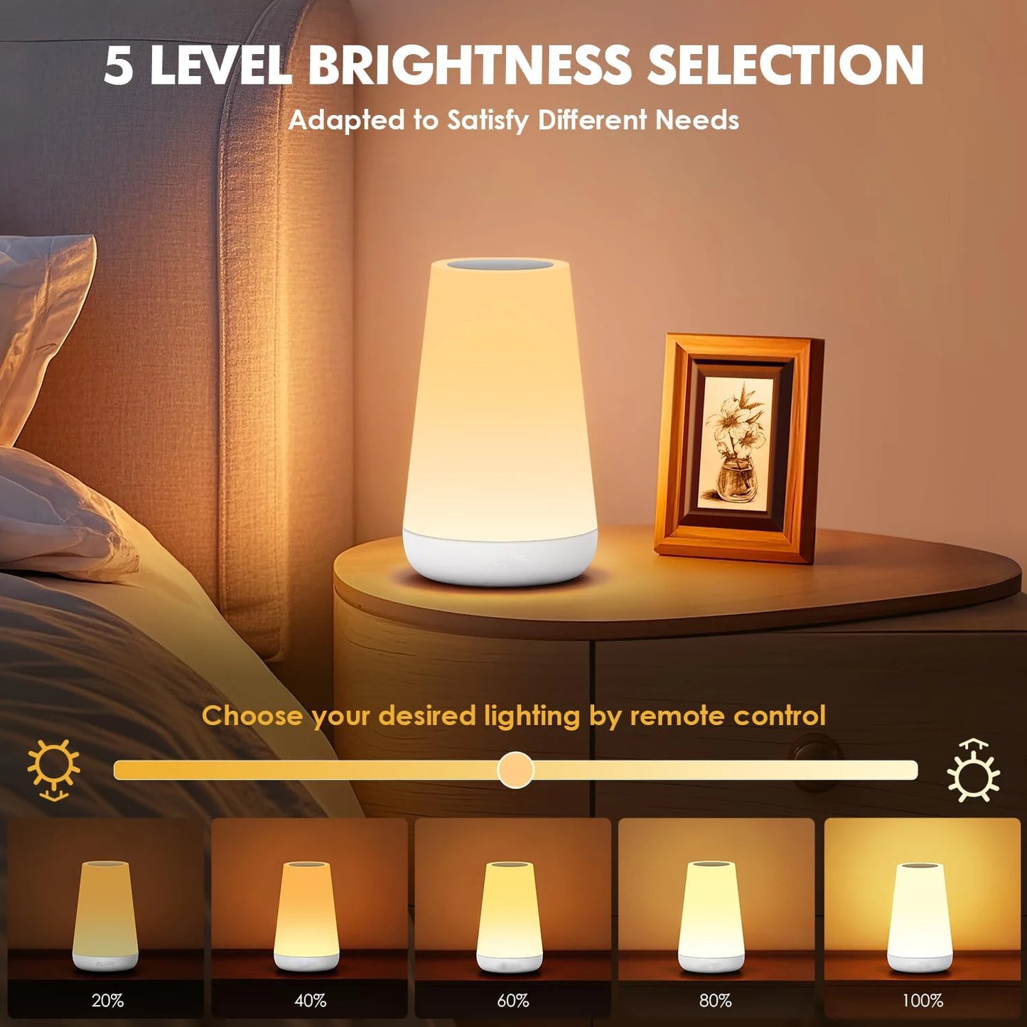RGB Color Changing Touch Lamp - Dimmable Portable USB Rechargeable Night Light - ZOOMNSTORE