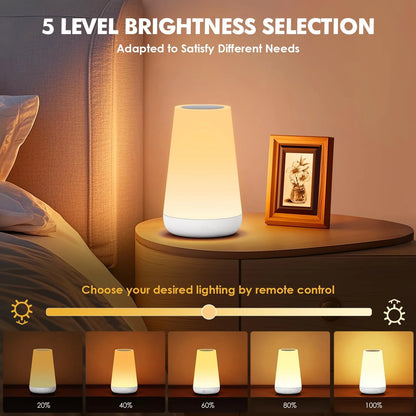 RGB Color Changing Touch Lamp - Dimmable Portable USB Rechargeable Night Light - ZOOMNSTORE