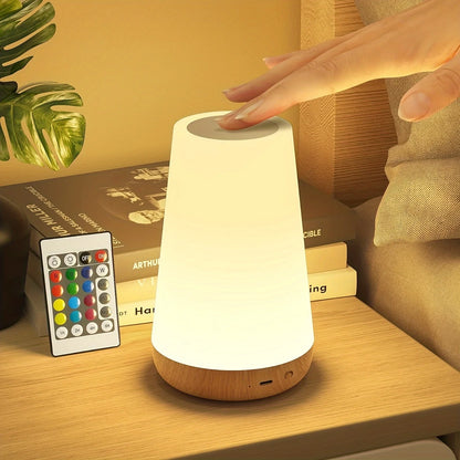 RGB Color Changing Touch Lamp - Dimmable Portable USB Rechargeable Night Light - ZOOMNSTORE