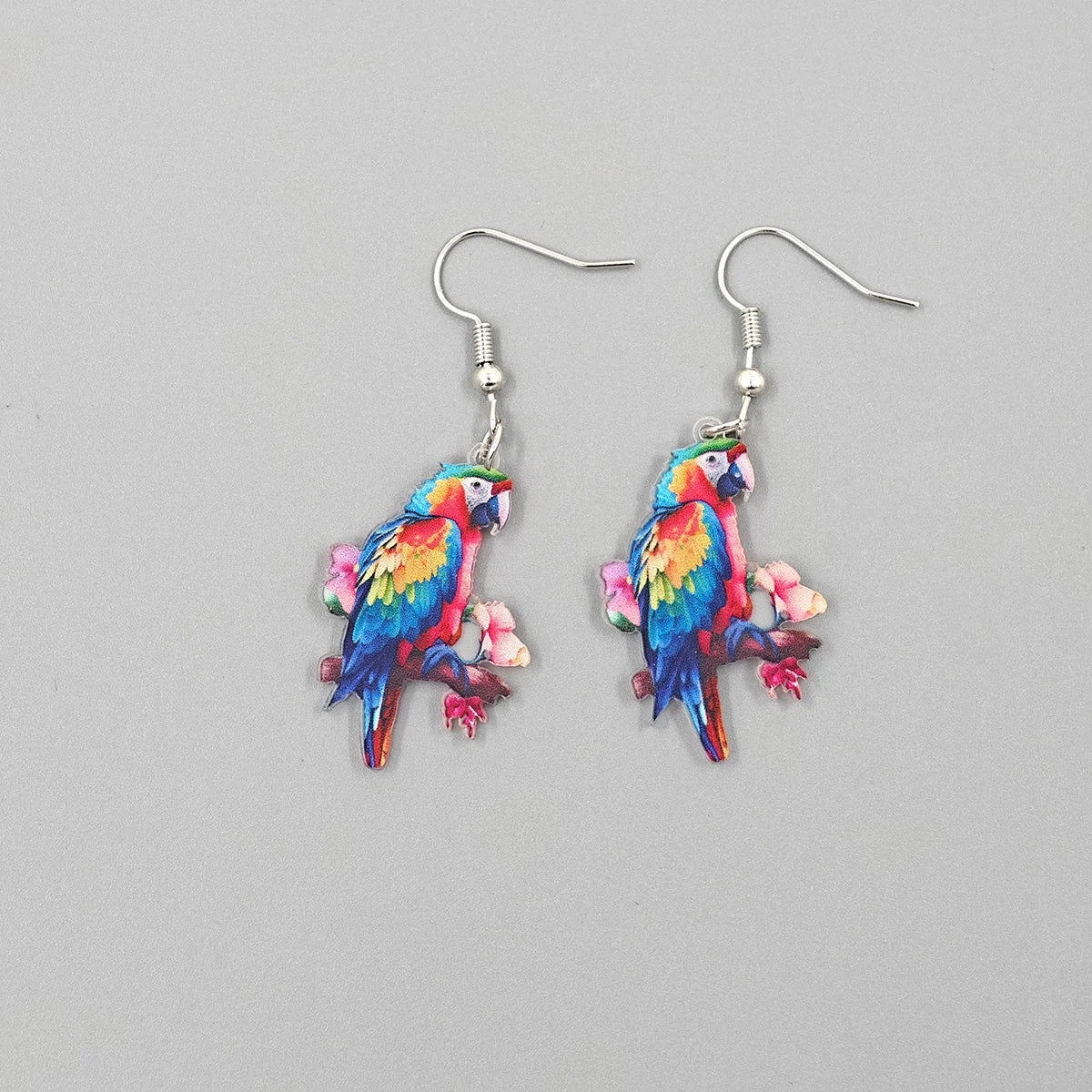 Colorful Bird Earrings – Retro Acrylic Hoop Earrings | 2024 Spring Festival Jewelry - ZOOMNSTORE
