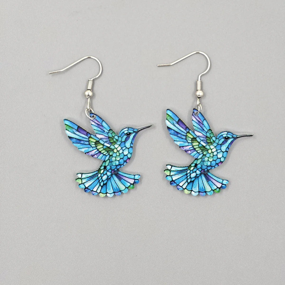 Colorful Bird Earrings – Retro Acrylic Hoop Earrings | 2024 Spring Festival Jewelry - ZOOMNSTORE