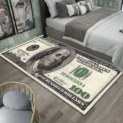 Colorful Carpet Mat - Large Dollar Print Non Slip Rug for Bedroom & Living Room - ZOOMNSTORE