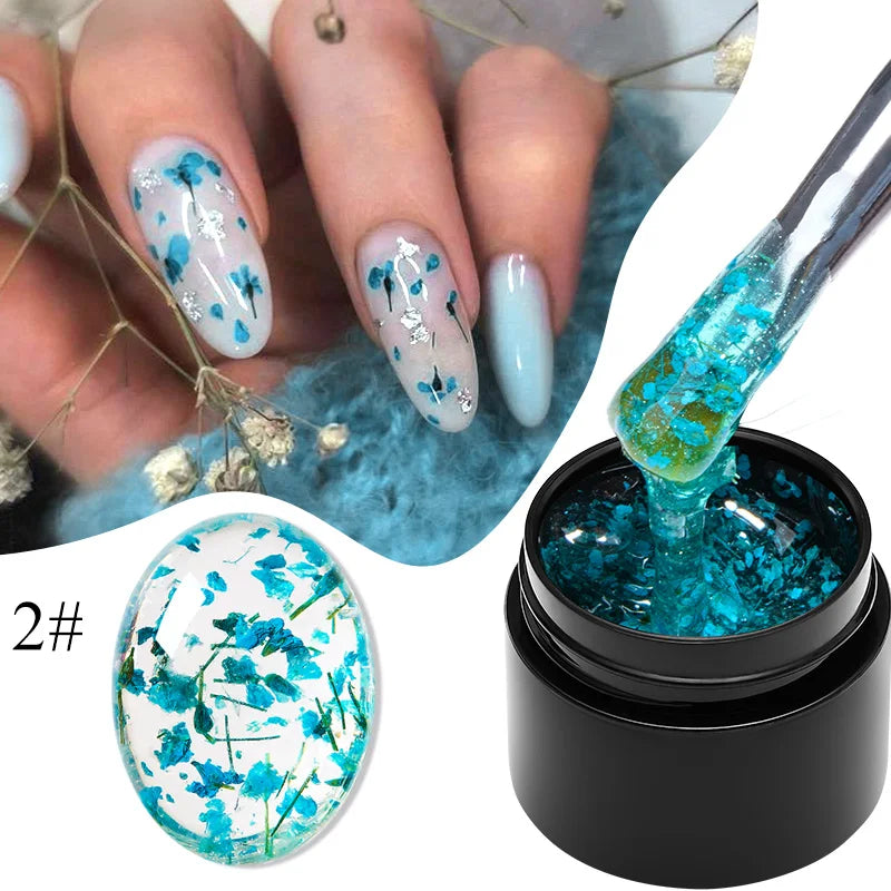 Colorful Flower Fairy Gel Nail Polish - Purple Pink Semi-Permanent UV Varnish - ZOOMNSTORE