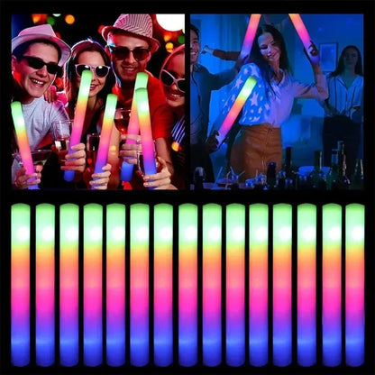 Colorful LED Glow Sticks - RGB Foam Cheer Tubes for Parties  Events - ZOOMNSTORE