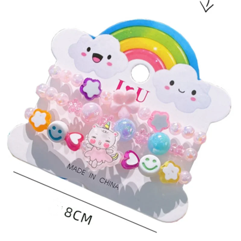 Colorful Resin Bracelets Kit for Girls - Kids Fashion Charm Jewelry Party Accessories - ZOOMNSTORE