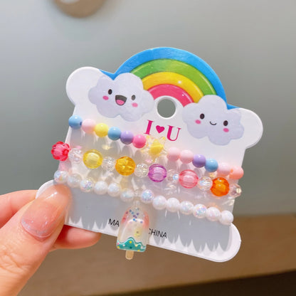 Colorful Resin Bracelets Kit for Girls - Kids Fashion Charm Jewelry Party Accessories - ZOOMNSTORE