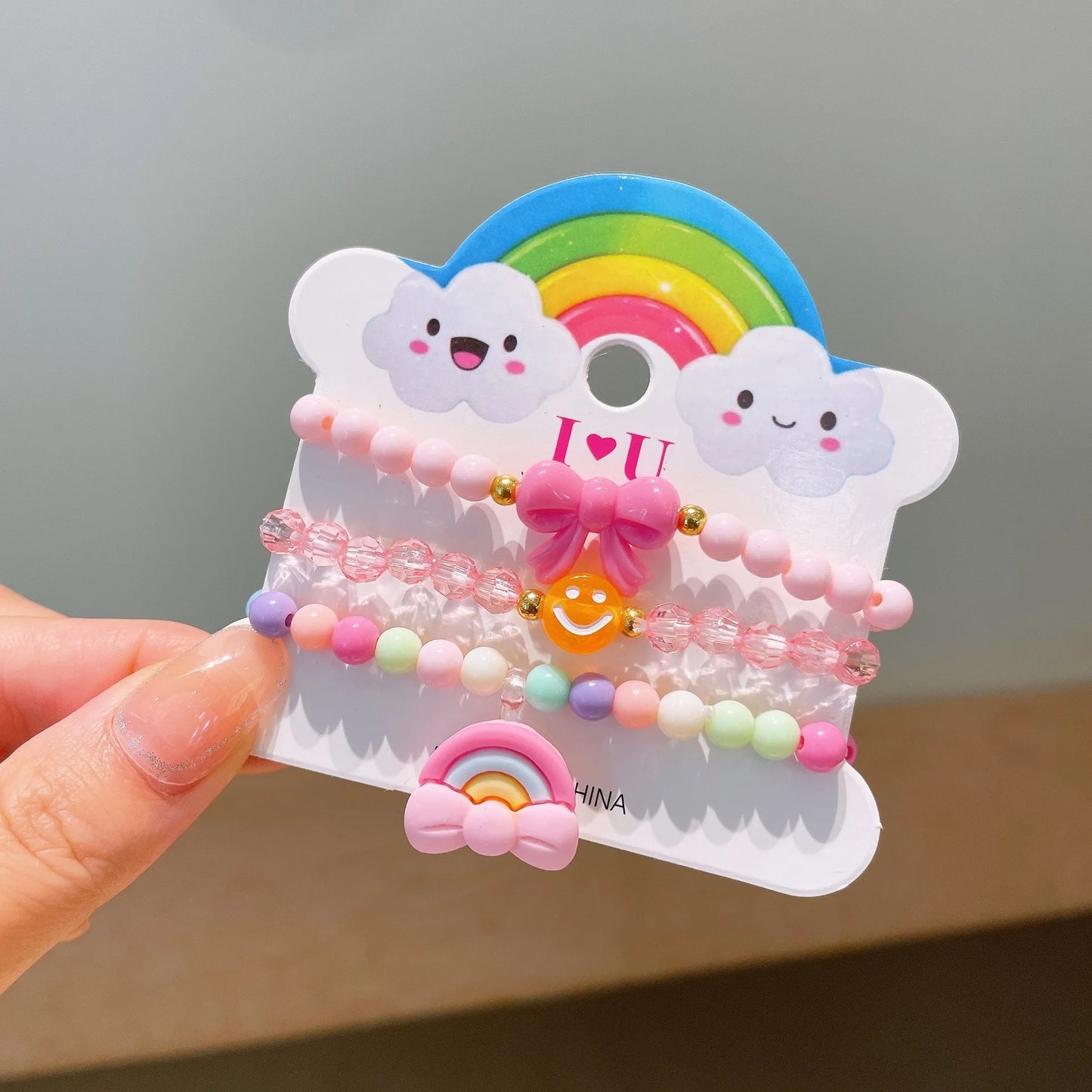 Colorful Resin Bracelets Kit for Girls - Kids Fashion Charm Jewelry Party Accessories - ZOOMNSTORE