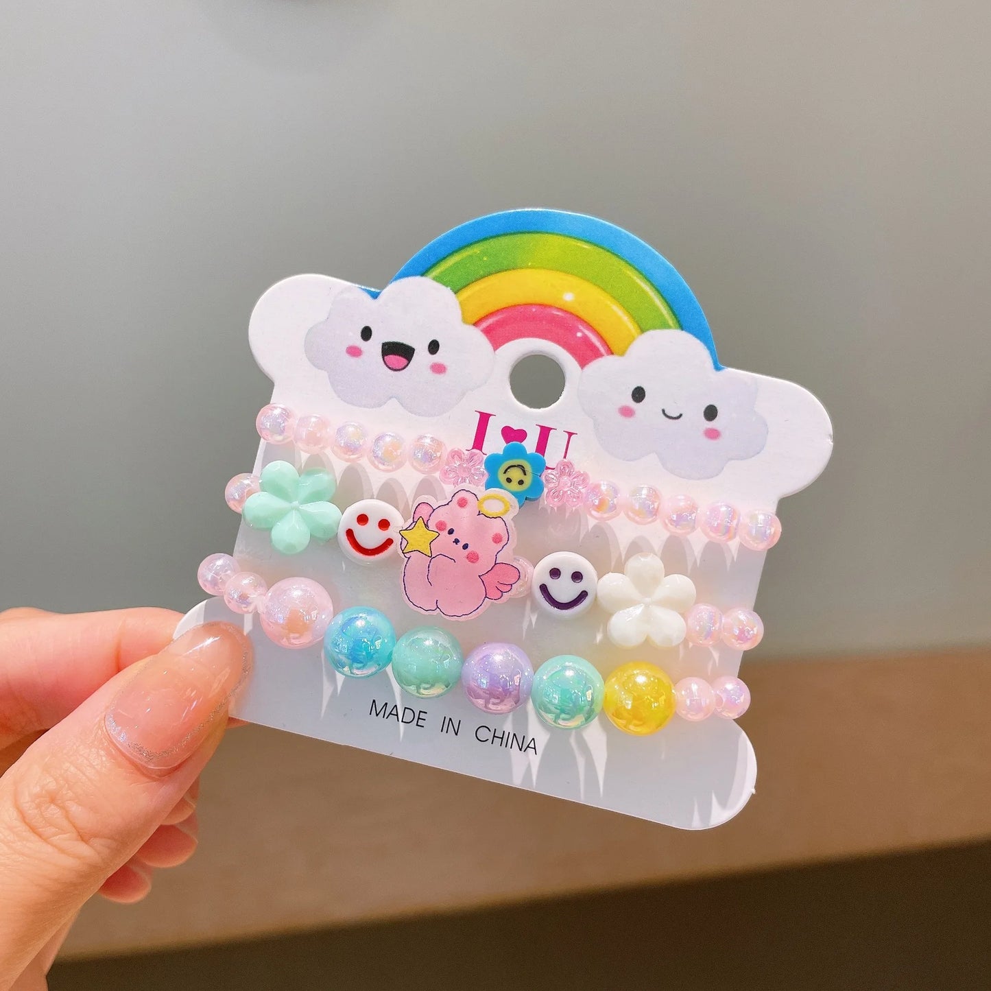 Colorful Resin Bracelets Kit for Girls - Kids Fashion Charm Jewelry Party Accessories - ZOOMNSTORE