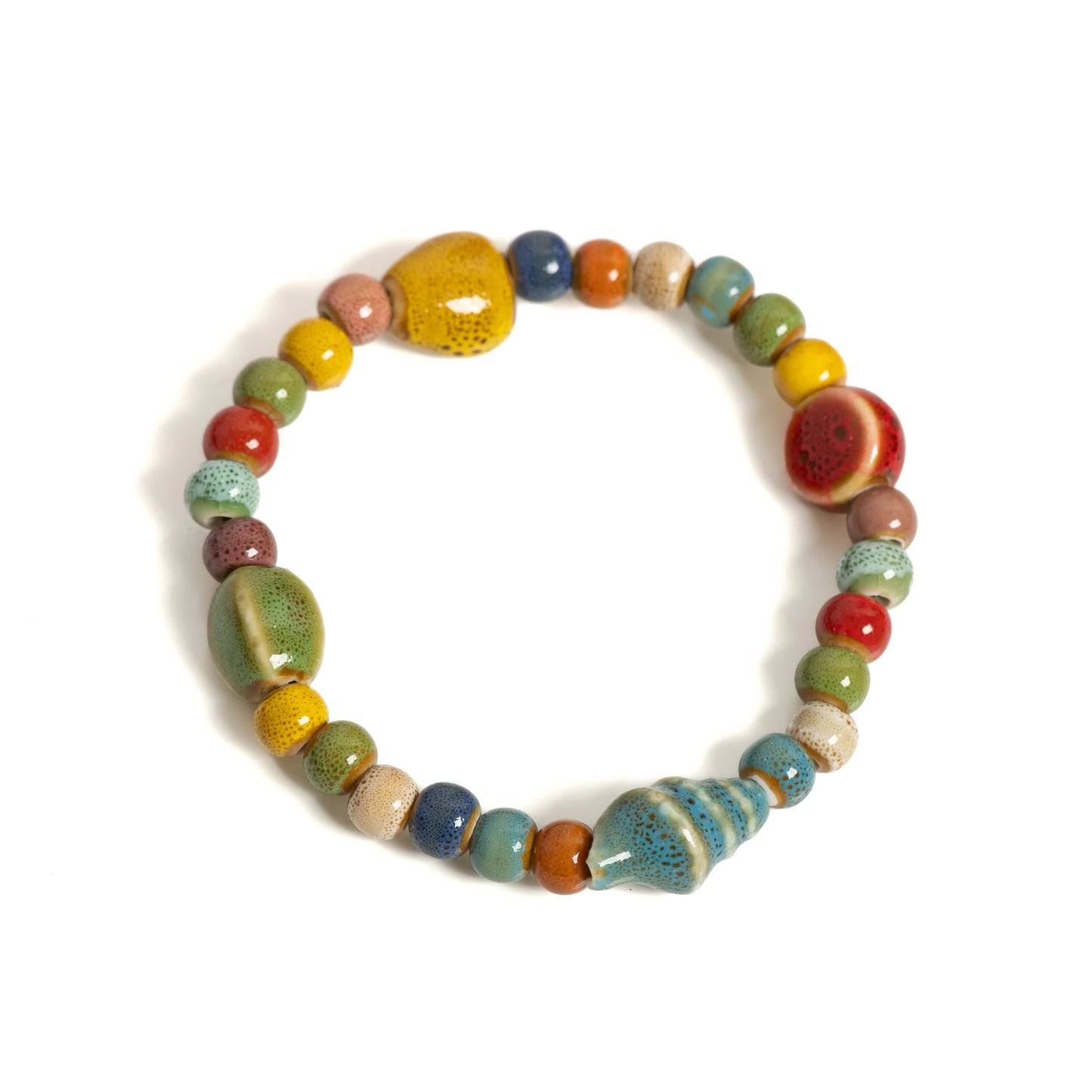Colorful Starfish  Seashell Bracelet - Handmade Boho Beach Jewelry for Women  Teens - ZOOMNSTORE