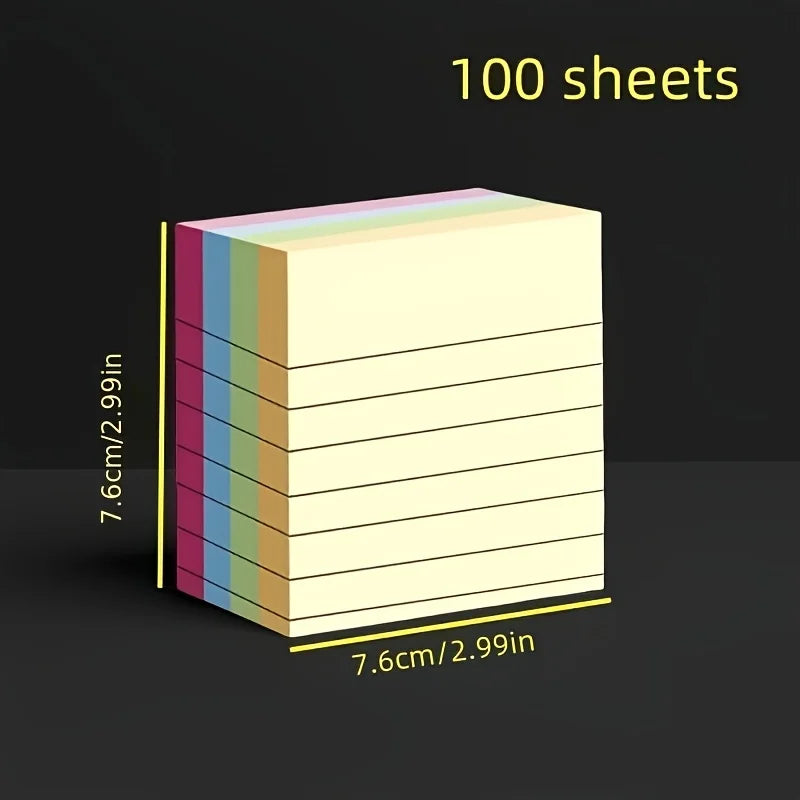 Colorful Sticky Notes Pad - 100 Pages Tear-Off Memo Notepads for Home Office School - ZOOMNSTORE