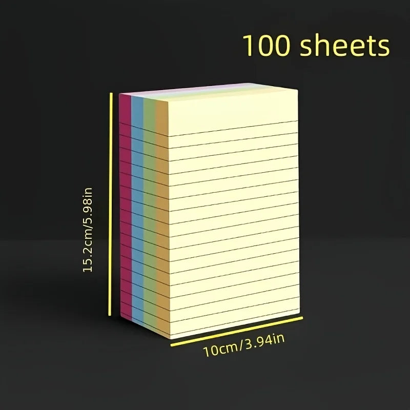 Colorful Sticky Notes Pad - 100 Pages Tear-Off Memo Notepads for Home Office School - ZOOMNSTORE