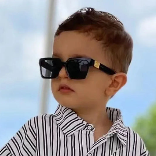 Colorful UV400 Childrens Sunglasses - Unisex Vintage Square Goggles - ZOOMNSTORE