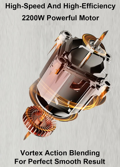 Heavy Duty Commercial Blender - 2200W Timer Mixer Juicer with 2L BPA Free Jar for Smoothies and Food Processing - ZOOMNSTORE