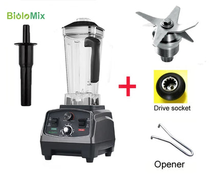 Heavy Duty Commercial Blender - 2200W Timer Mixer Juicer with 2L BPA Free Jar for Smoothies and Food Processing - ZOOMNSTORE
