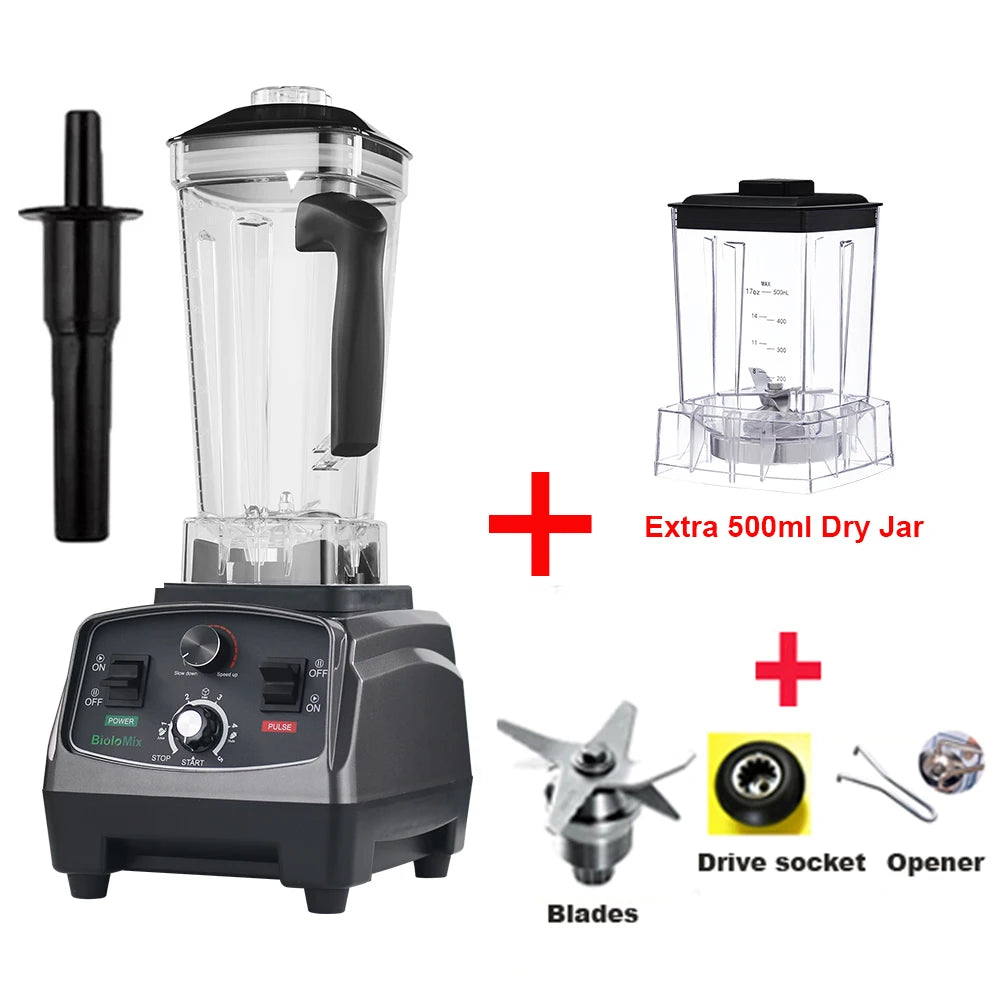 Heavy Duty Commercial Blender - 2200W Timer Mixer Juicer with 2L BPA Free Jar for Smoothies and Food Processing - ZOOMNSTORE