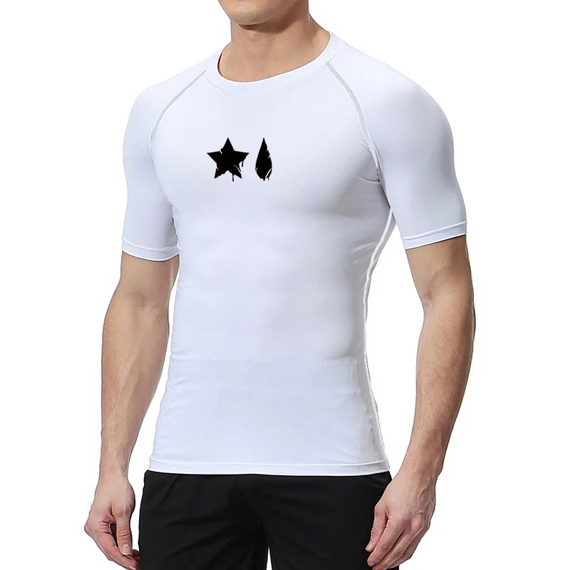 Compression Shirt Men - Spider Print Long Sleeve Gym Tee with Muscle Support - ZOOMNSTORE