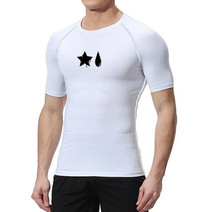 Compression Shirt Men - Spider Print Long Sleeve Gym Tee with Muscle Support - ZOOMNSTORE