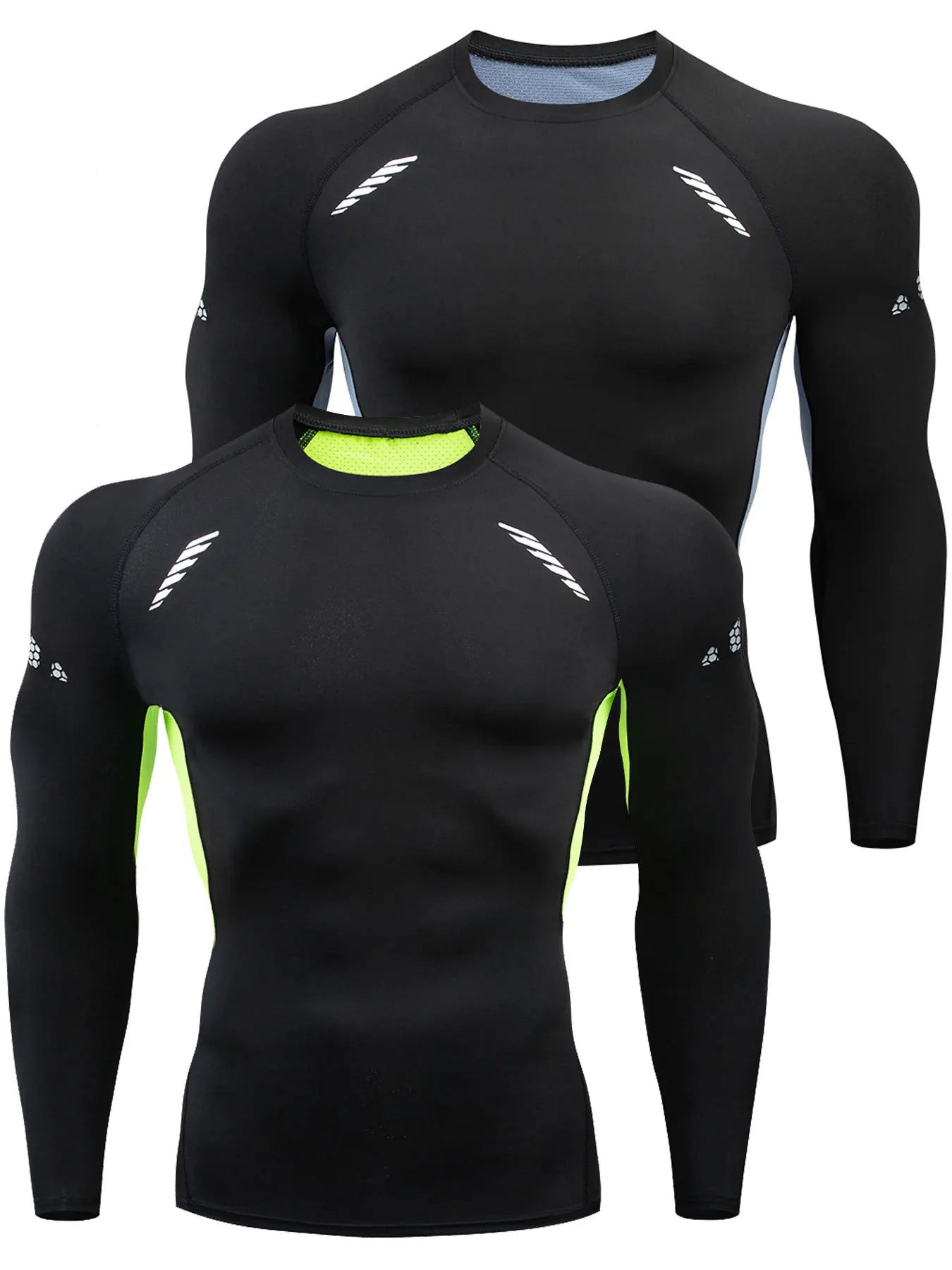 Compression Shirts Men - Long Sleeve Athletic Moisture Wicking Baselayer Tee - ZOOMNSTORE